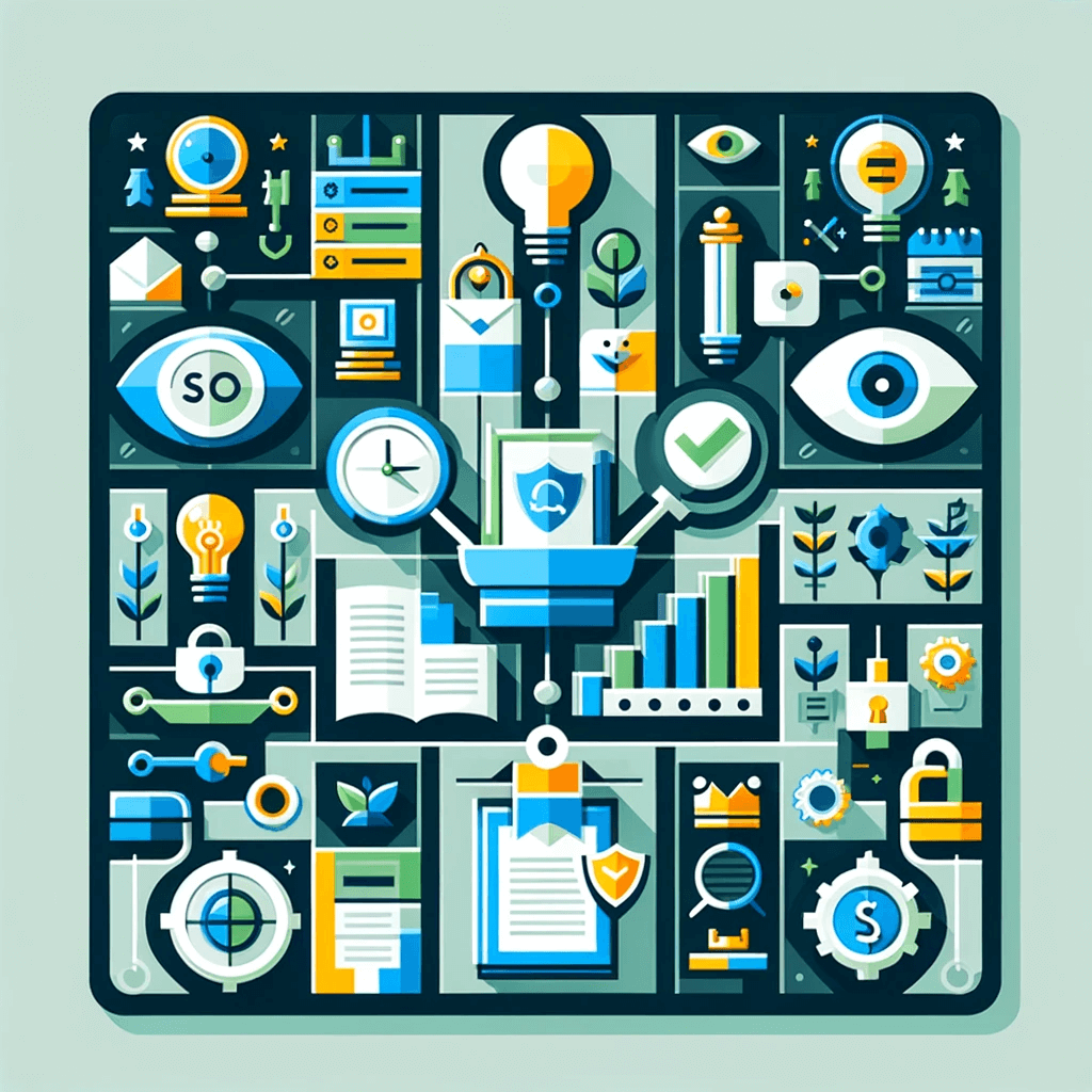 visualizing the concept of Google's E-A-T (Expertise, Authoritativeness, Trustworthiness) for SEO